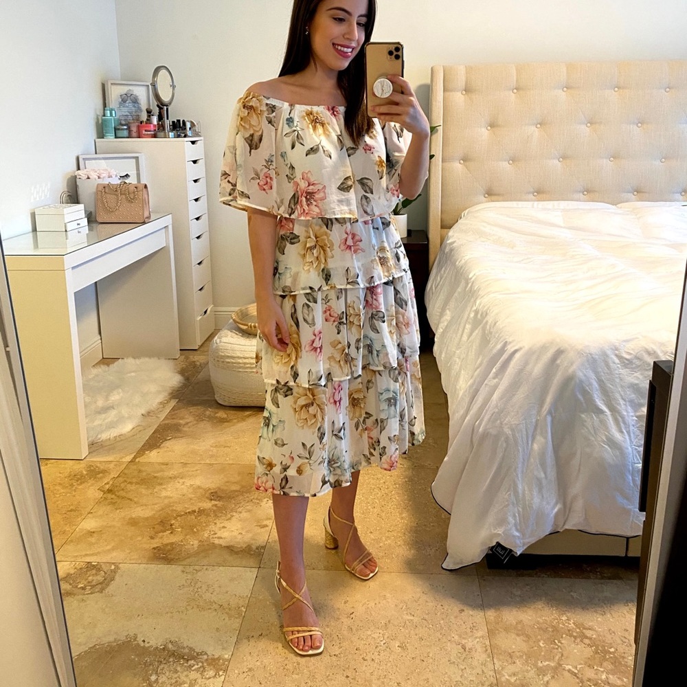Tiered Floral Dress